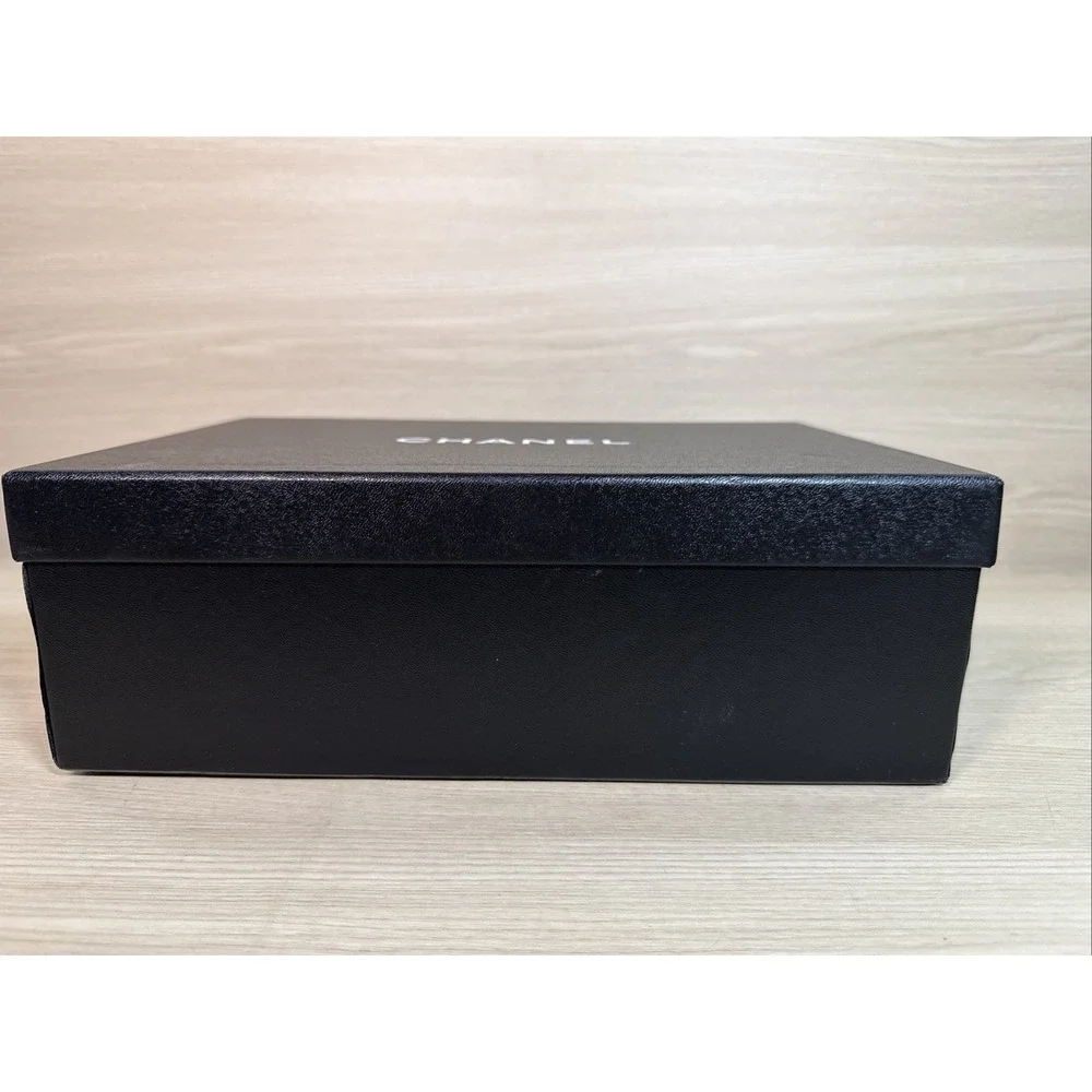 Chanel Empty Gift Storage Shoe Box with Tissue Paper Medium Black 12 x 8‎ x 4